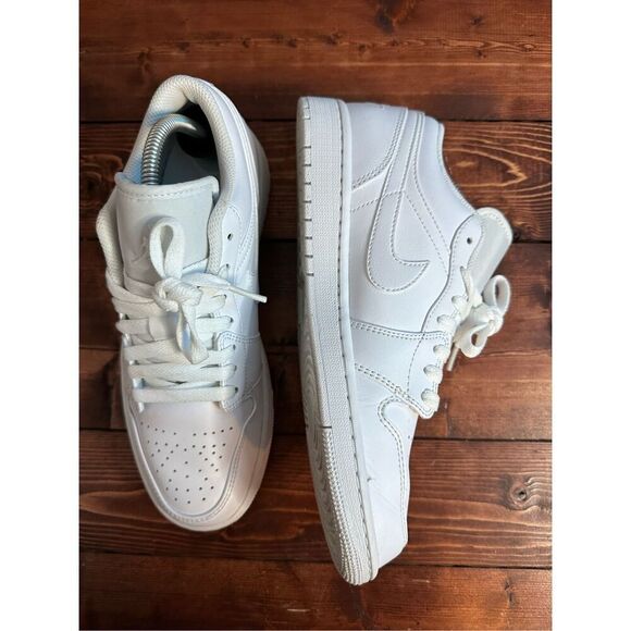Air Jordan 1 Low Men's Size 8 White/White 553558-136 - Picture 8 of 13